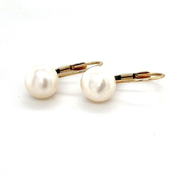 14k Gold Pearl Earrings - Picture 1 of 9